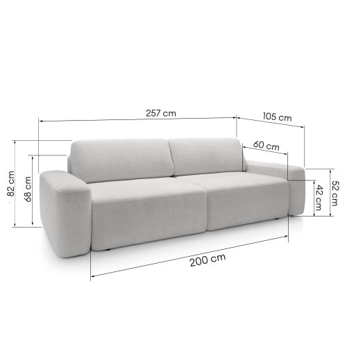 Sofa rozkładana Bustle z pojemnikiem jasnoszara/> </span> </details><hr class=