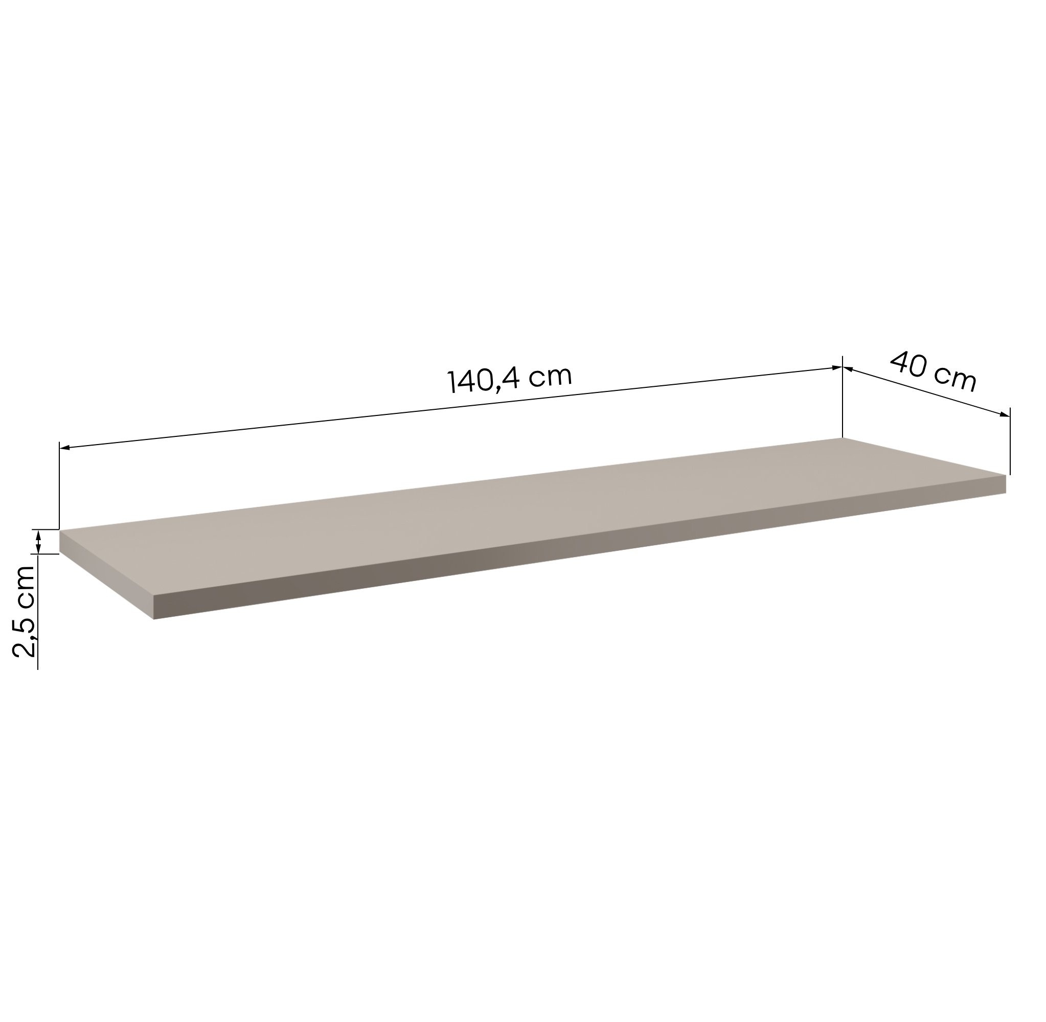 Blat łazienkowy Lamoo 140 cm, kaszmirowy