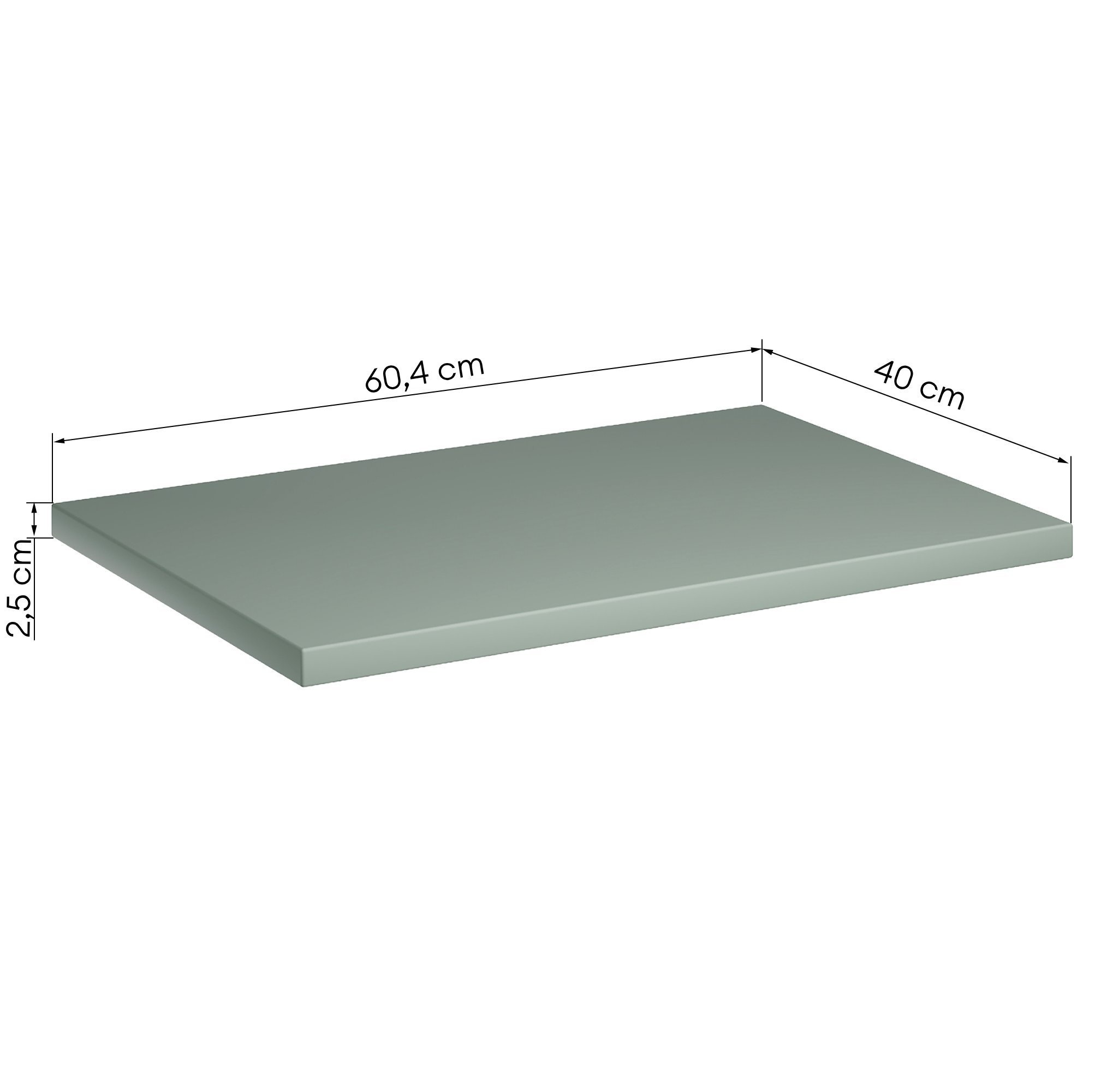 Blat łazienkowy Sagee 60 cm, szałwiowy