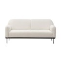 Sofa dwuosobowa Anderson biała, boucle, obłe kształty