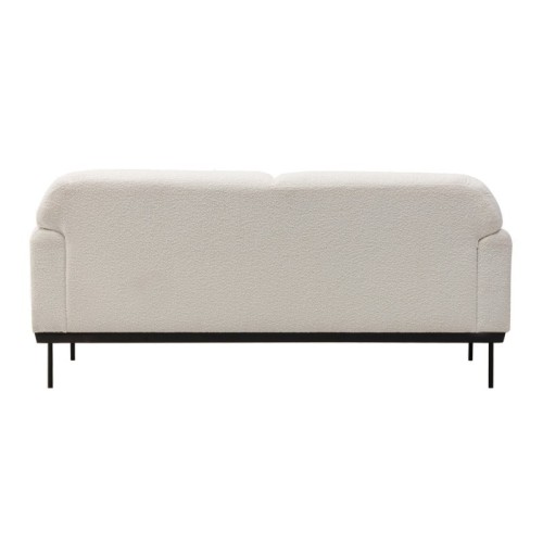 Sofa dwuosobowa Anderson biała, boucle, obłe kształty