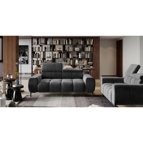 Sofa dwuosobowa Plaza 2 z regulowanymi zagłówkami