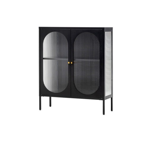 Komoda dwudrzwiowa Jazzy, metalowa, czarna