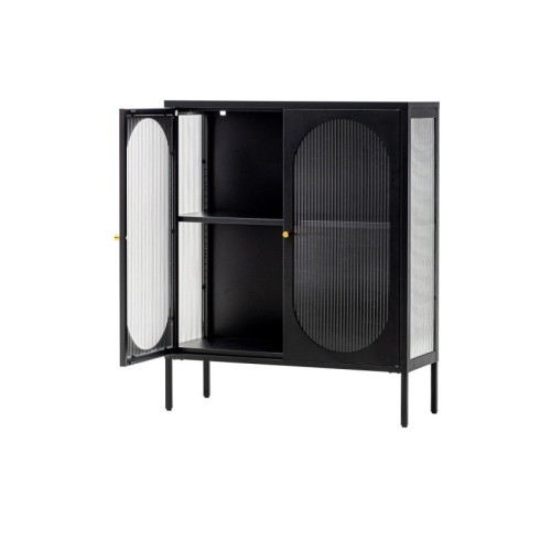 Komoda dwudrzwiowa Jazzy, metalowa, czarna