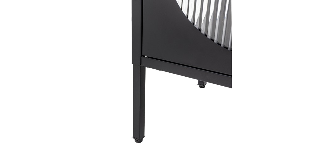 Komoda dwudrzwiowa Jazzy, metalowa, czarna