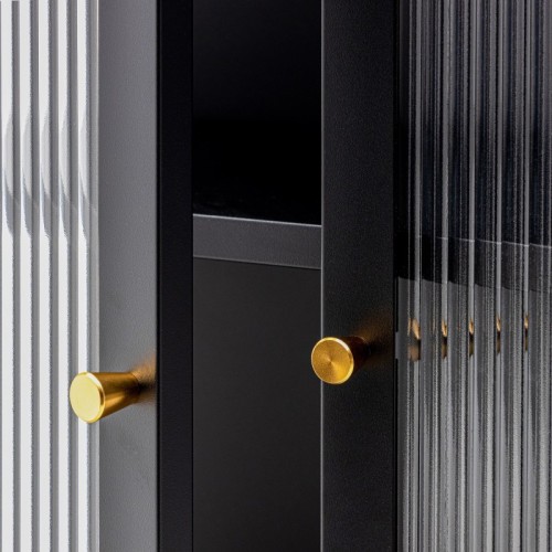 Komoda dwudrzwiowa Jazzy, metalowa, czarna