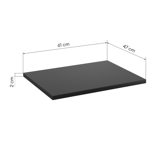 Blat łazienkowy Cristal 60 cm, czarny