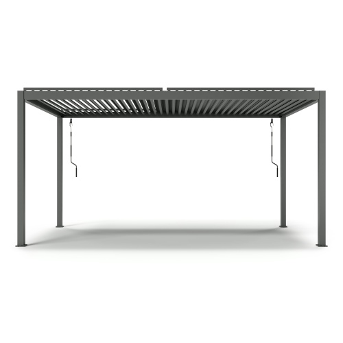 Wolnostojąca pergola ogrodowa Antilla z aluminium, 5x3 m, bioklimatyczna, ruchome lamele, antracytowa