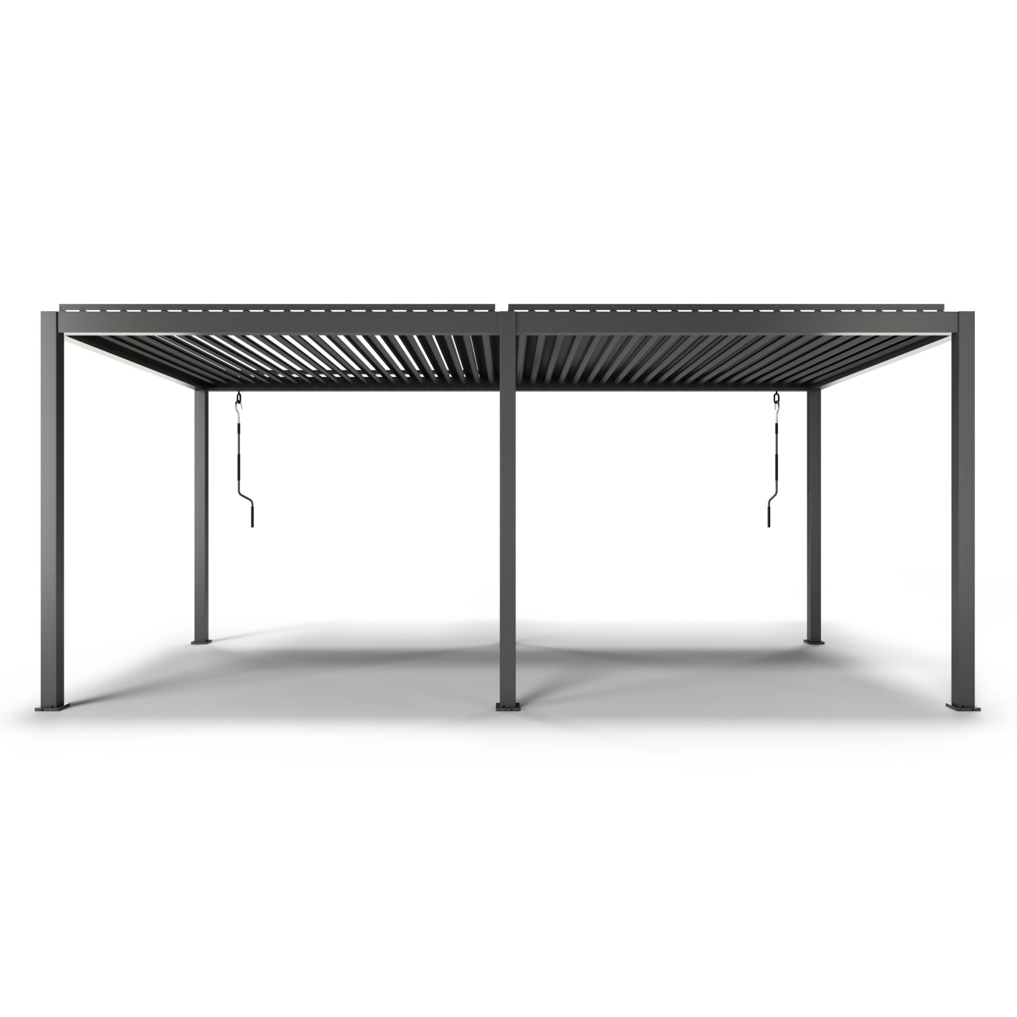 Wolnostojąca pergola ogrodowa Antilla z aluminium, 6x3 m, bioklimatyczna, ruchome lamele, antracytowa