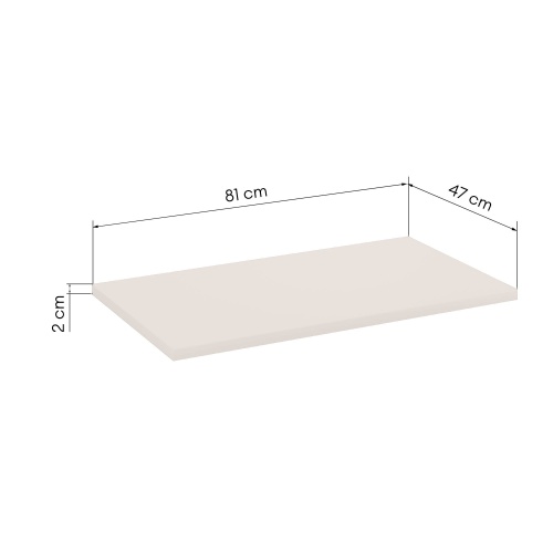 Blat łazienkowy Cristal 80 cm, kaszmir