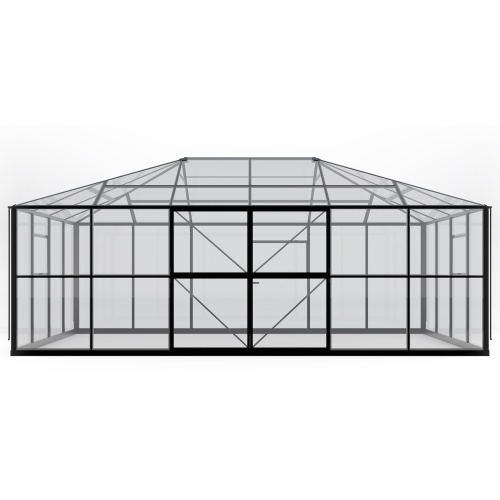 Oranżeria ogrodowa Titan Shield Gazebo XX-Large 25,5 m² szkło hartowane 4 mm, aluminium, czarna