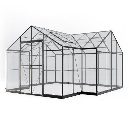 Oranżeria ogrodowa Royal Park Orangery 16,6 m² szkło hartowane 4 mm, aluminium, czarna