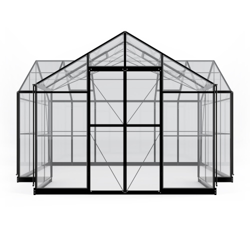 Oranżeria ogrodowa Royal Park Orangery 16,6 m² szkło hartowane 4 mm, aluminium, czarna