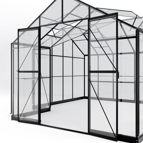 Oranżeria ogrodowa Royal Park Orangery 16,6 m² szkło hartowane 4 mm, aluminium, czarna