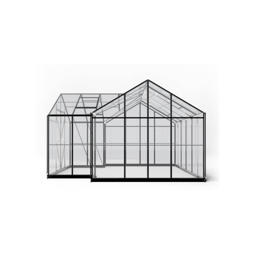 Oranżeria ogrodowa Royal Park Orangery 16,6 m² szkło hartowane 4 mm, aluminium, czarna