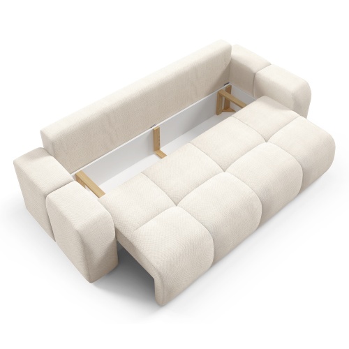 Sofa rozkładana z pojemnikiem Soho, jasnobeżowa