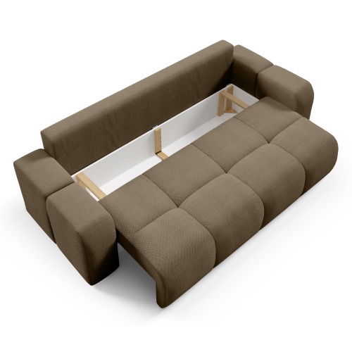 Sofa rozkładana z pojemnikiem Soho, brązowa