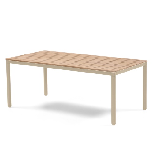 Zestaw mebli ogrodowych Porticello, aluminiowy, drewno akacjowe FSC, teak look, beżowy/czarny - kopia