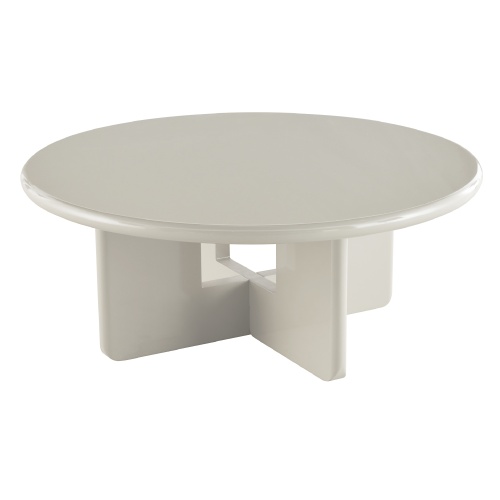 Stolik kawowy Vinto 80 cm, beżowy, glossy