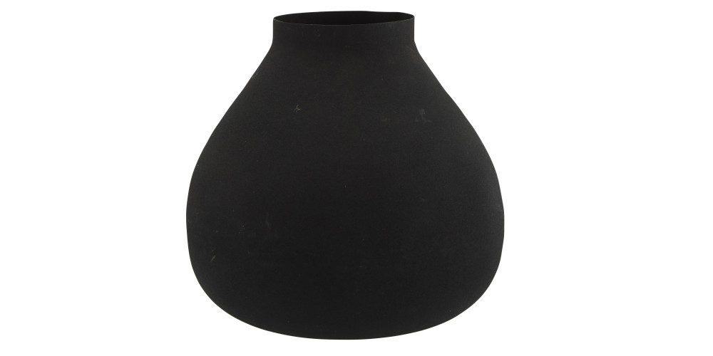 Wazon żelazny 24 cm czarny mat