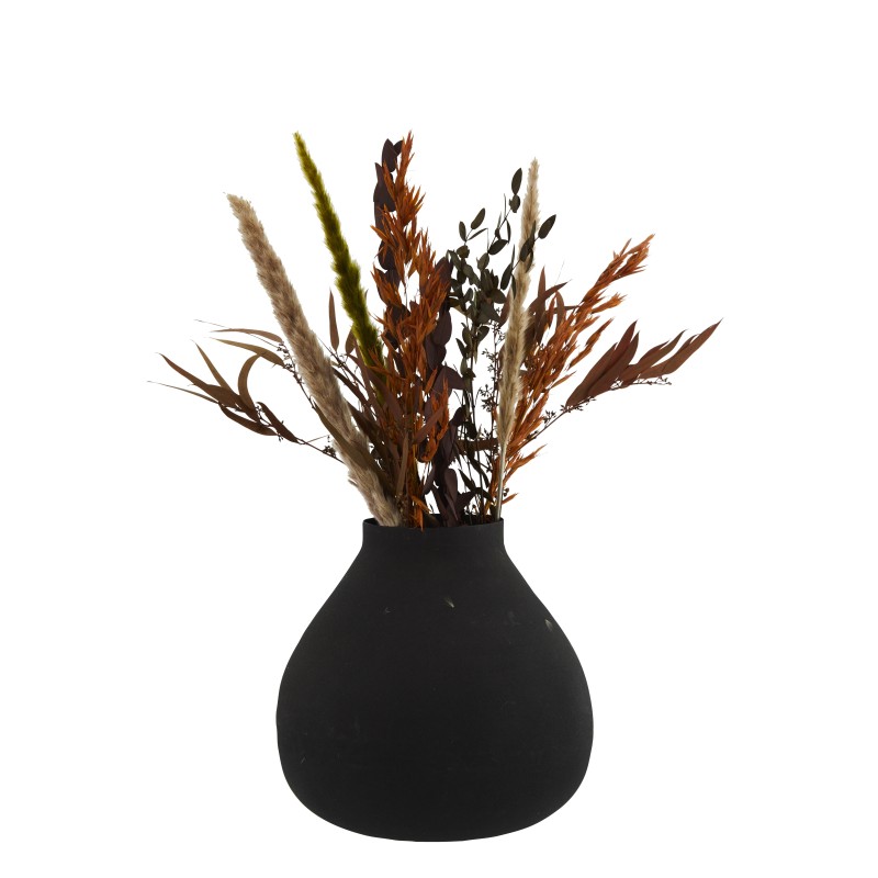 Wazon żelazny 24 cm czarny mat