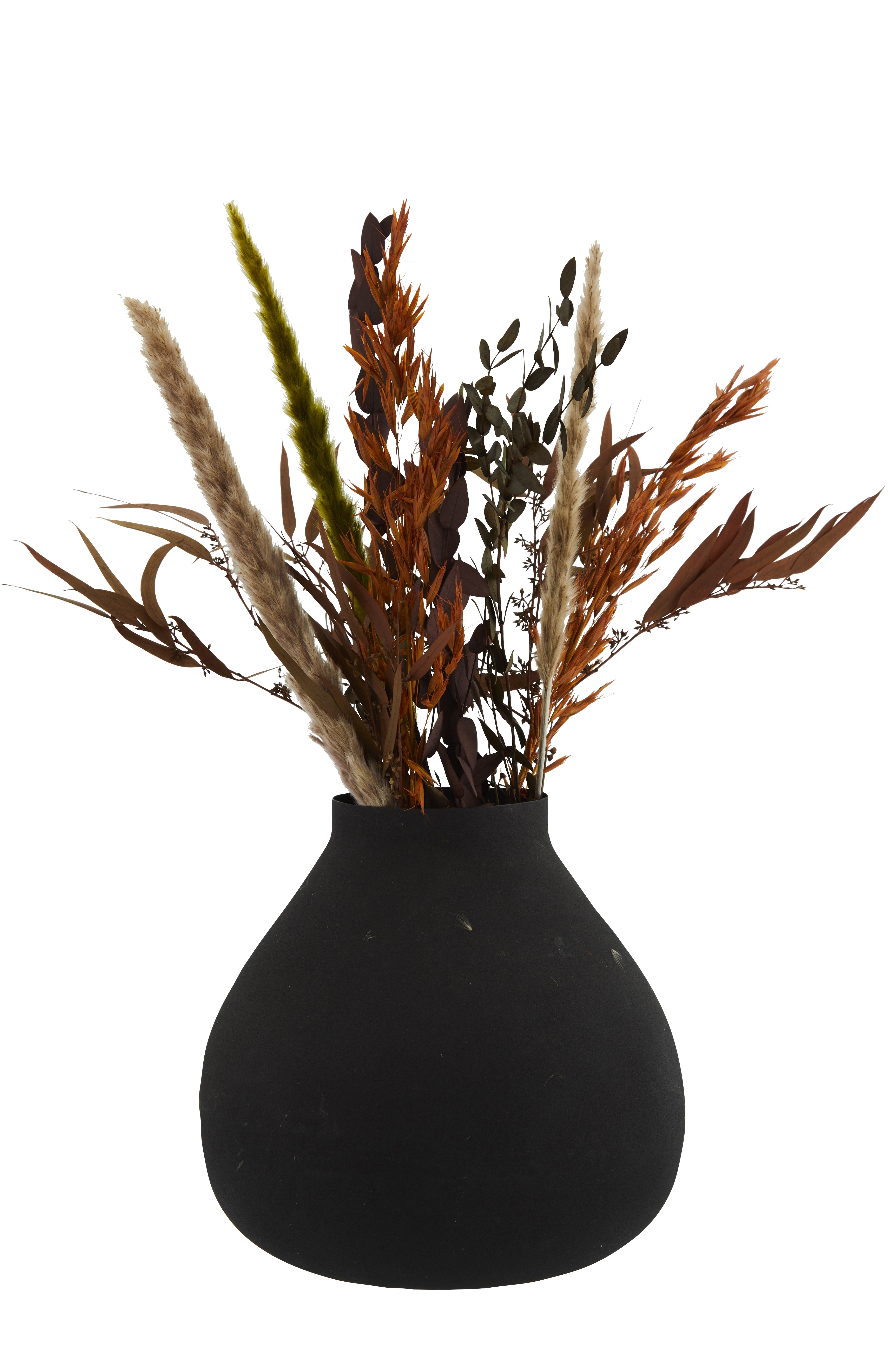 Wazon żelazny 24 cm czarny mat