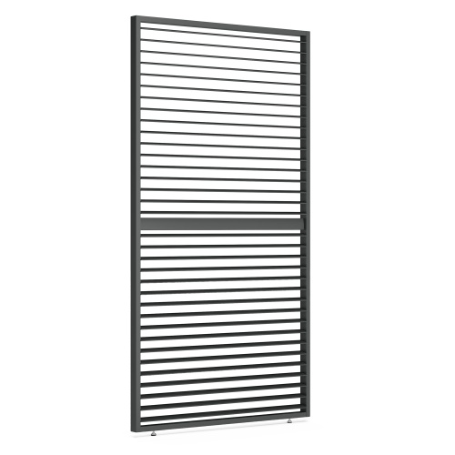 Panel żaluzjowy, ruchomy 130 cm do boku pergoli, antracytowy, poziomy