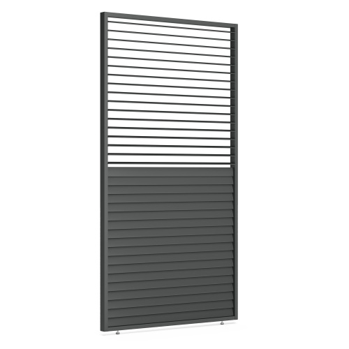 Panel żaluzjowy, ruchomy 130 cm do boku pergoli, antracytowy, poziomy