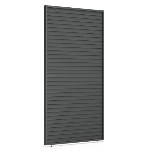 Panel żaluzjowy, ruchomy 130 cm do boku pergoli, antracytowy, poziomy