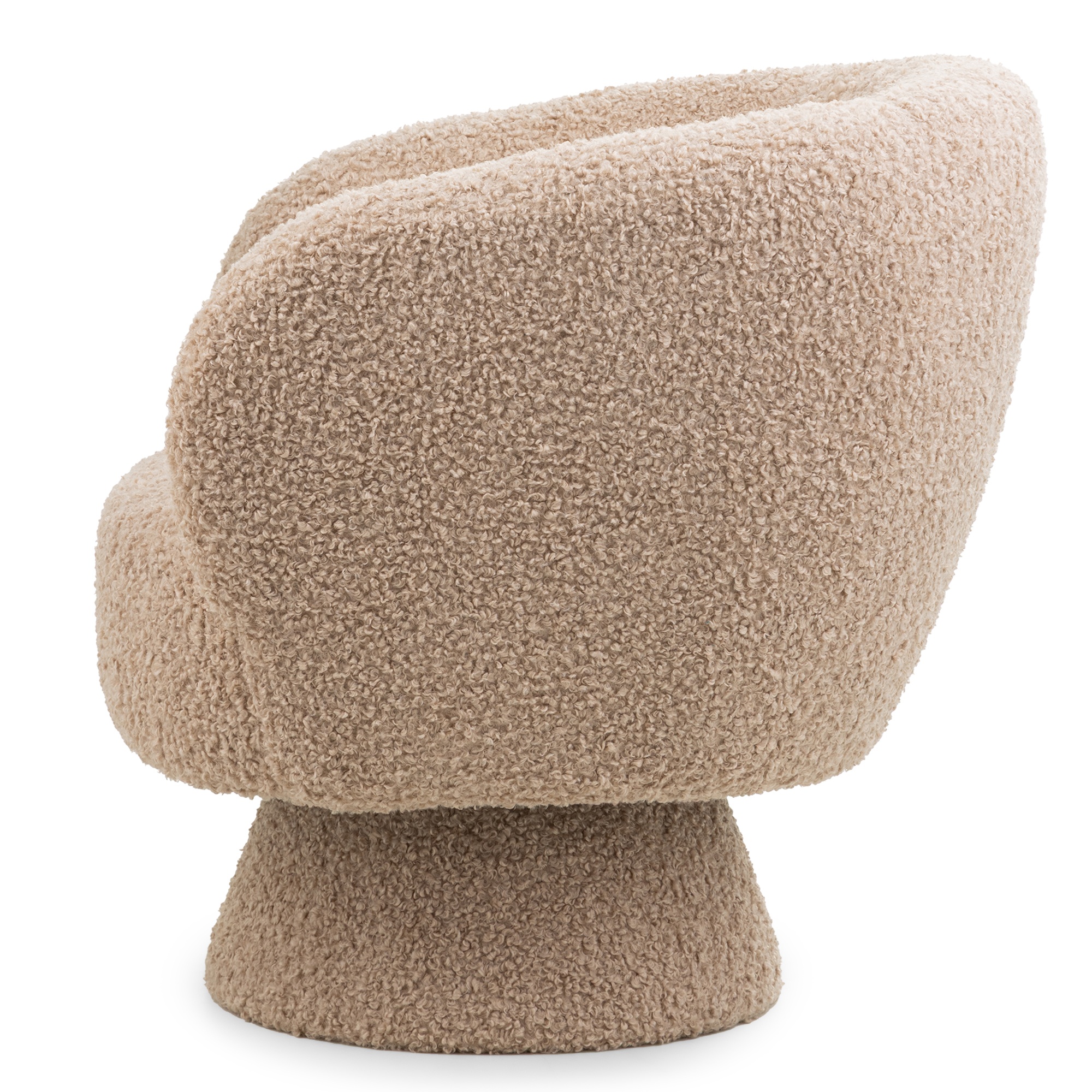 Obrotowy fotel Dream, beżowy, boucle