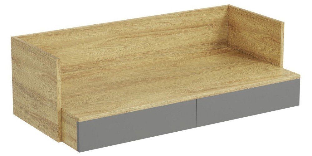 Biurko modułowe Mobius 2S hikora naturalna/szare