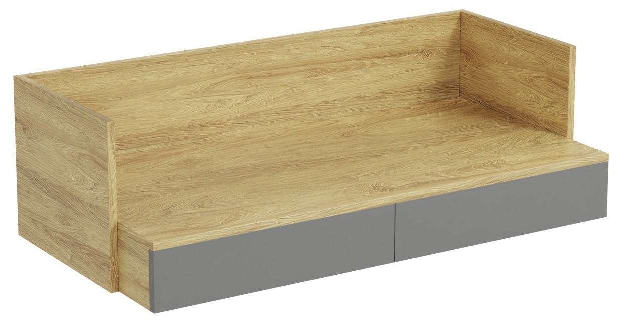 Biurko modułowe Mobius 2S hikora naturalna/szare