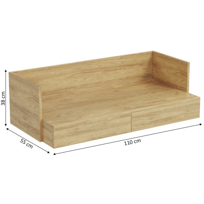 Biurko modułowe Mobius 2S hikora naturalna/szare