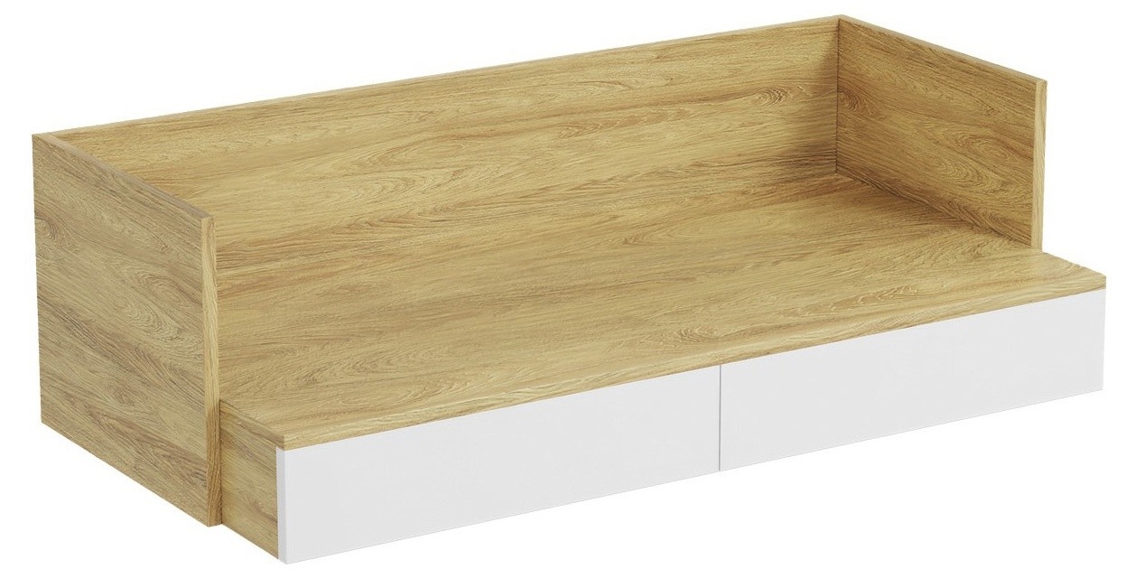 Biurko modułowe Mobius 2S hikora naturalna/białe