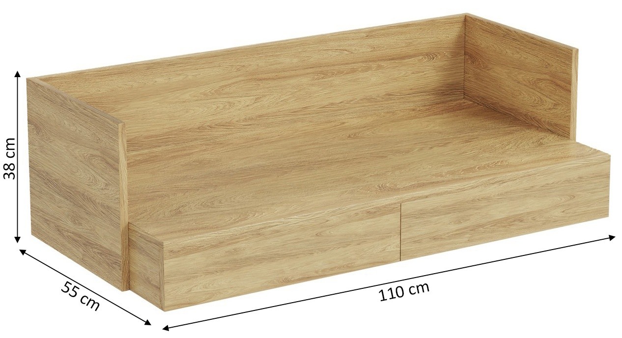 Biurko modułowe Mobius 2S hikora naturalna/różowe