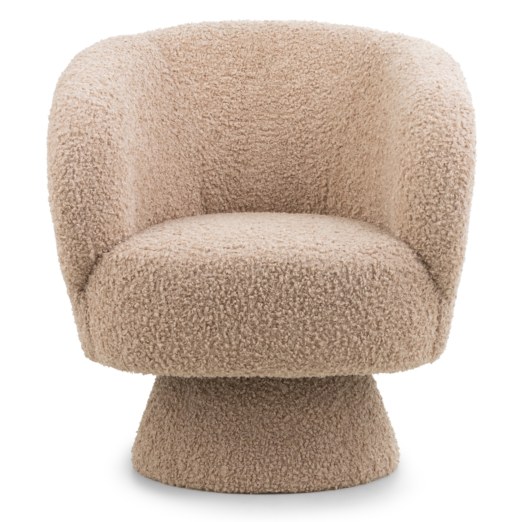 Obrotowy fotel Dream, beżowy, boucle
