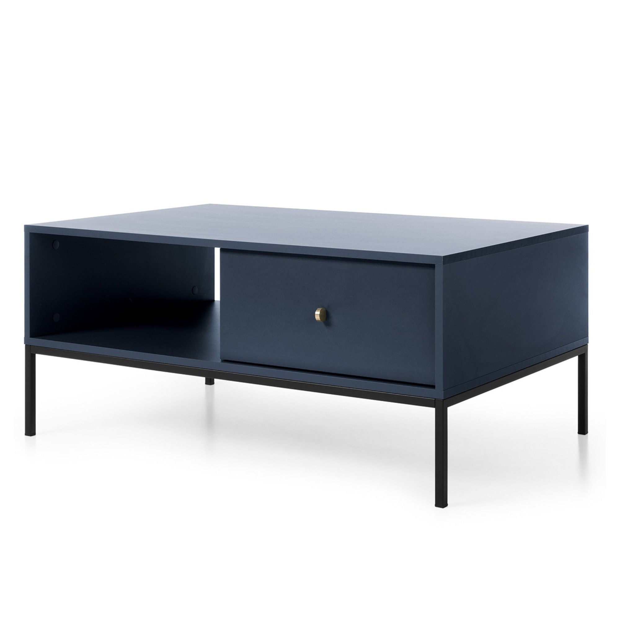 Stolik kawowy Mono 103 cm z 2 szufladami granatowy