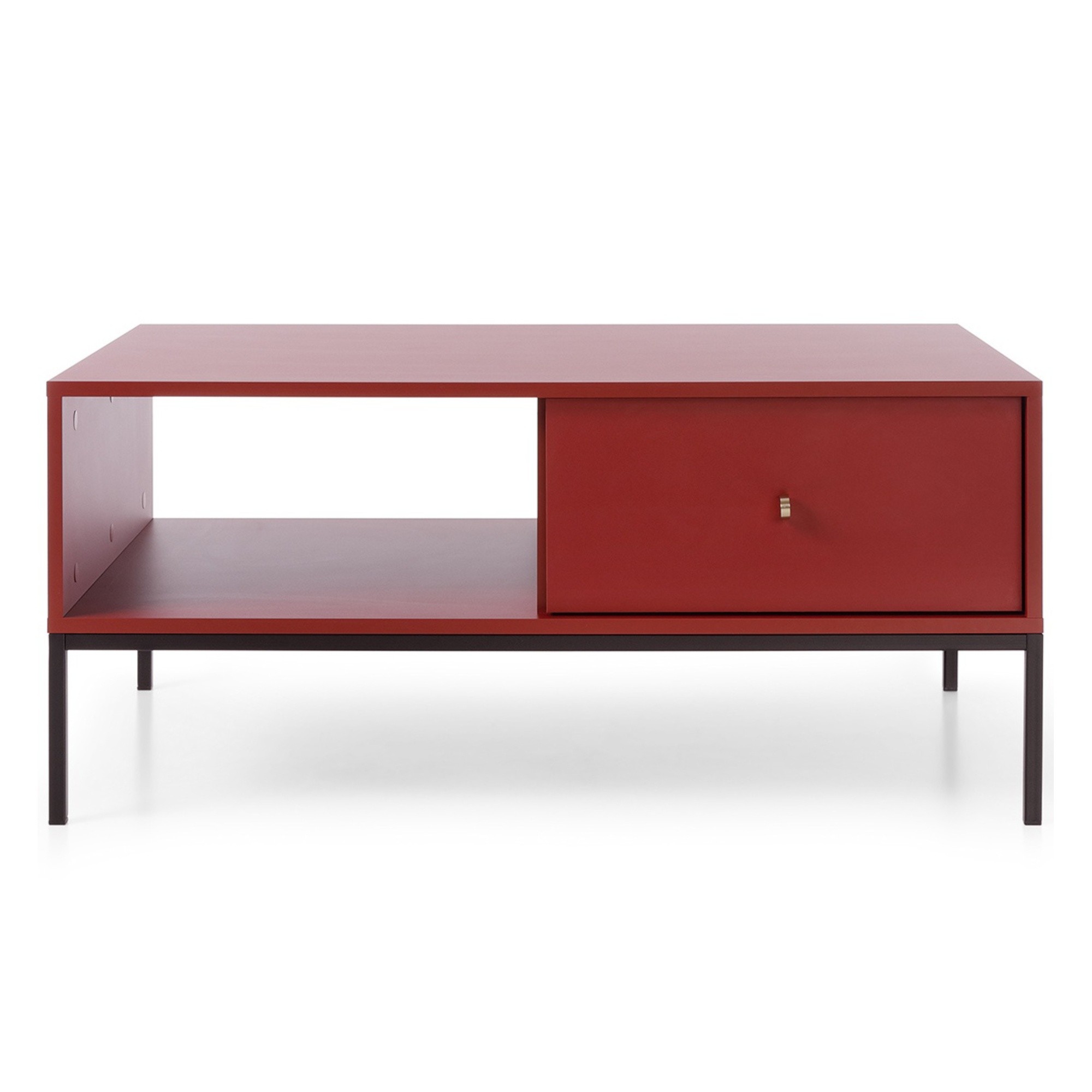 Stolik kawowy Mono 103 cm z 2 szufladami bordowy