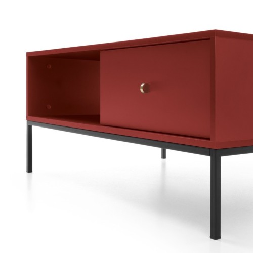 Stolik kawowy Mono 103 cm z 2 szufladami bordowy