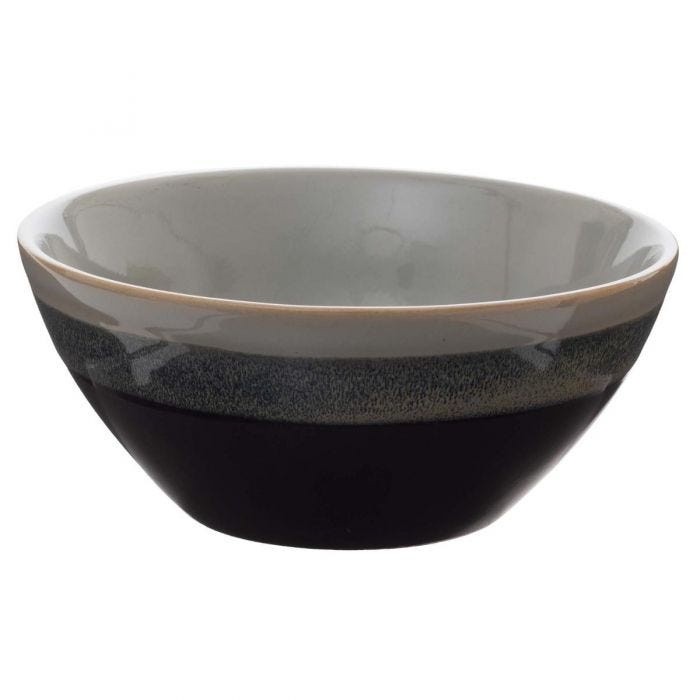 Miska ceramiczna Lagune szara/czarna