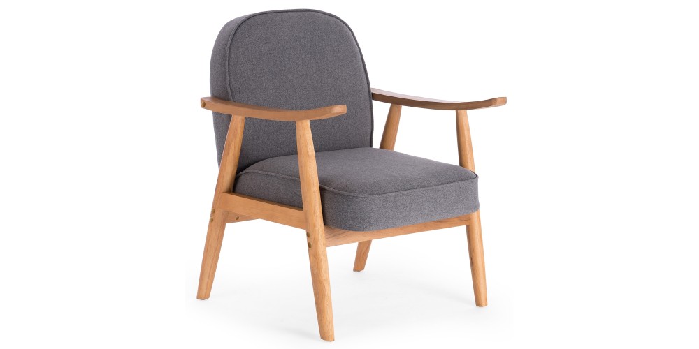 Fotel tapicerowany Retro popielaty