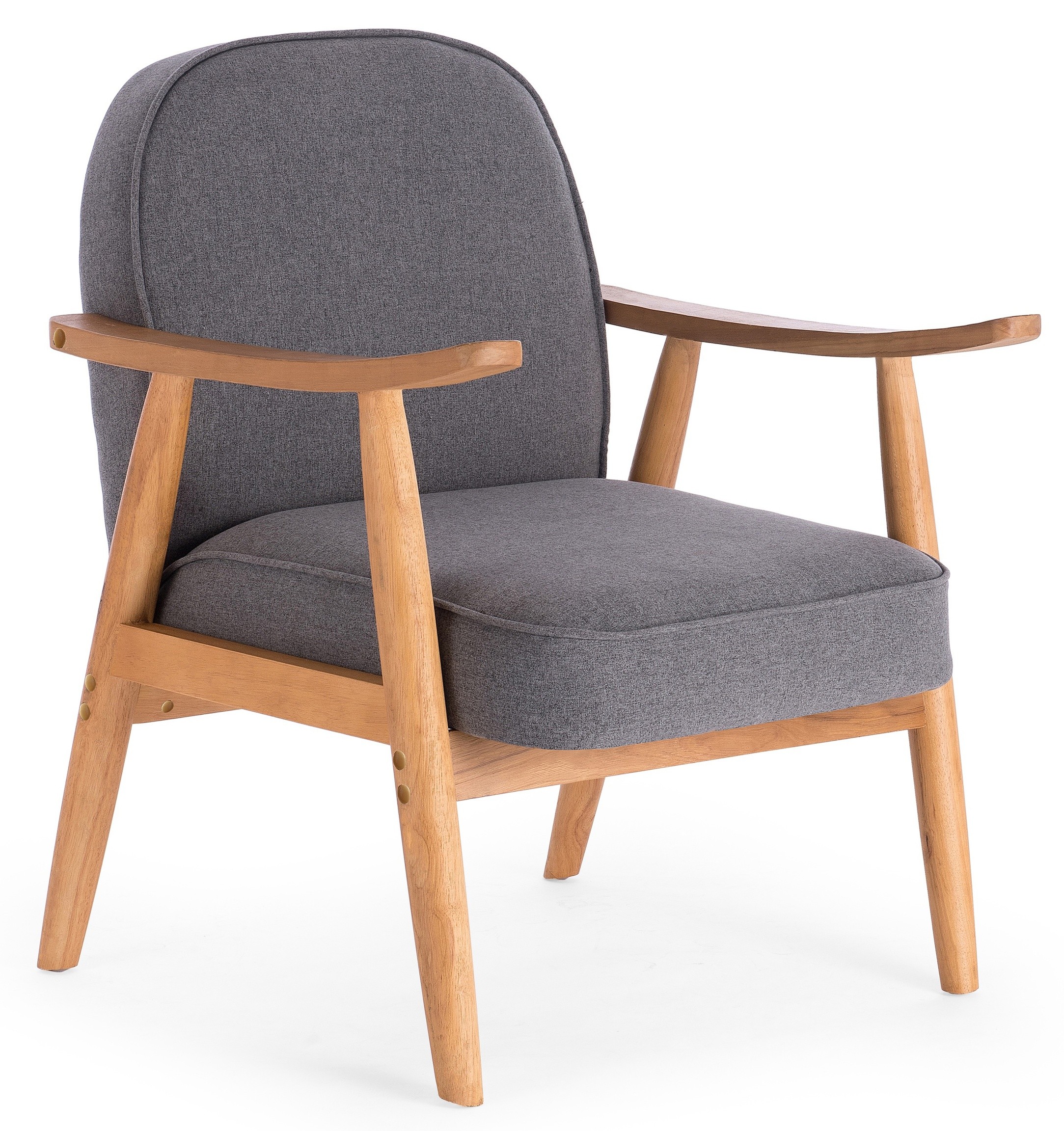Fotel tapicerowany Retro popielaty