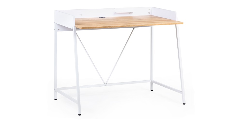 Biurko Marcell 103 cm loft buk/białe