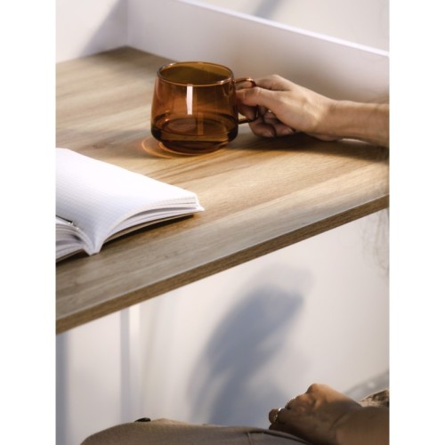 Biurko Marcell 103 cm loft buk/białe