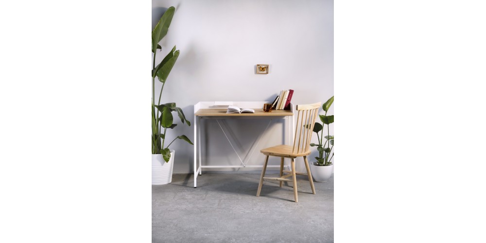 Biurko Marcell 103 cm loft buk/białe