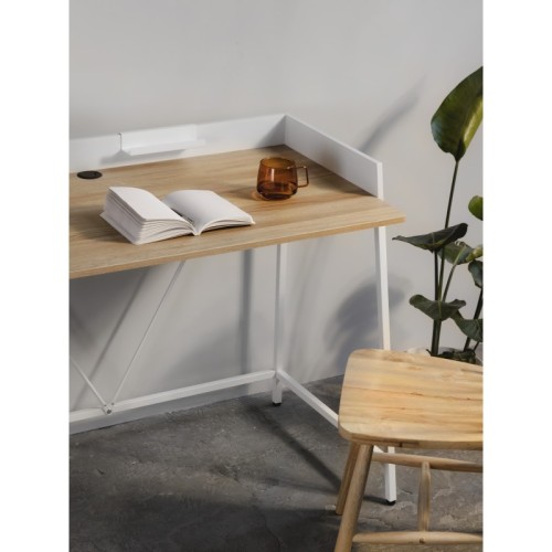 Biurko Marcell 103 cm loft buk/białe