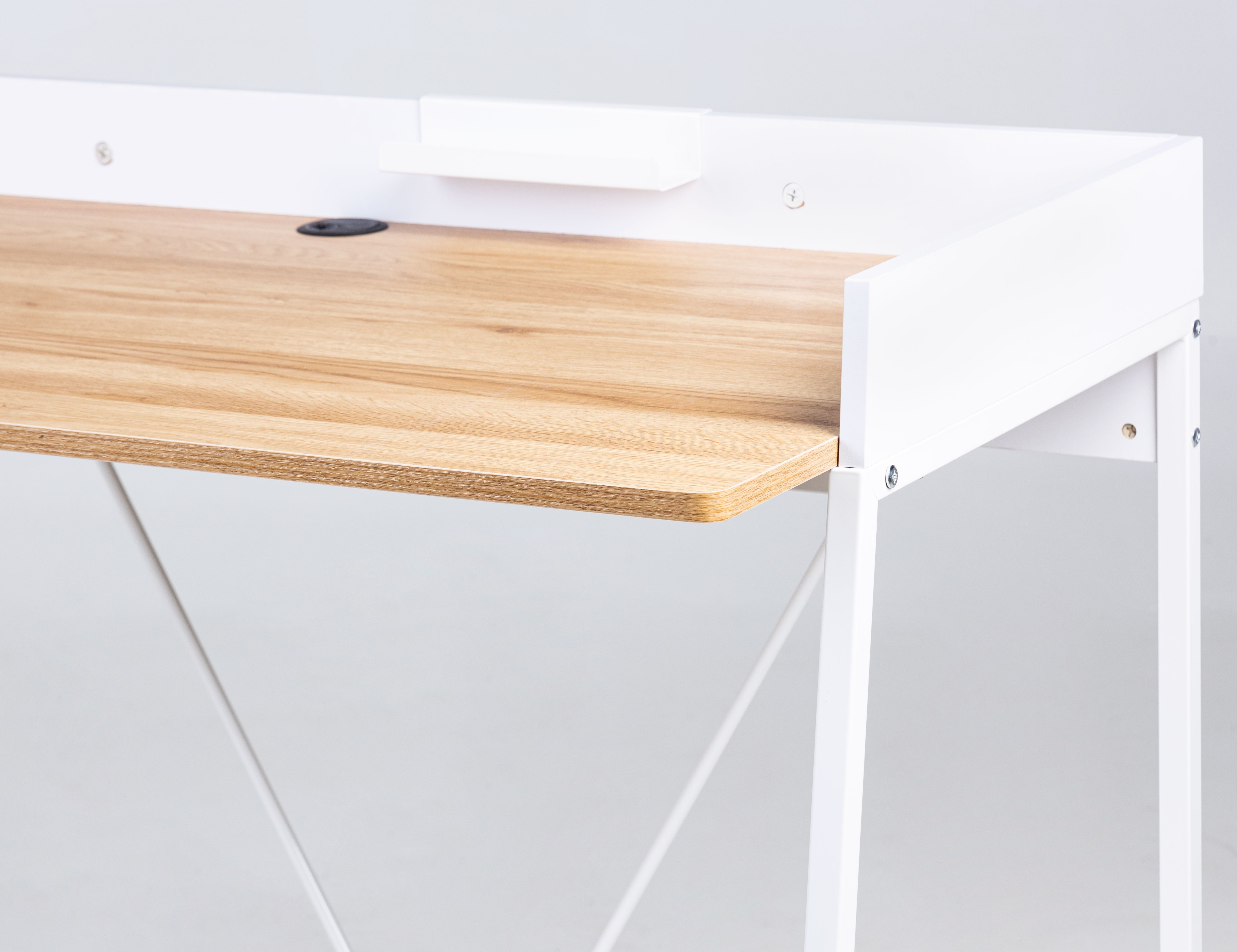 Biurko Marcell 103 cm loft buk/białe