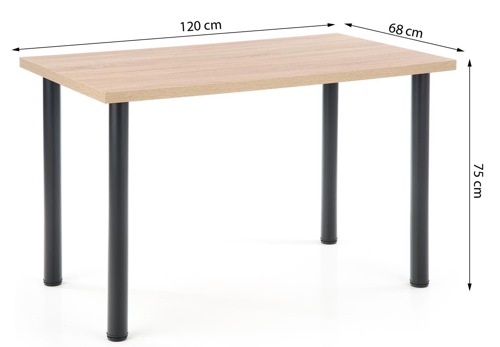 Stół kuchenny Modex 2 120x68 cm dąb sonoma/czarny