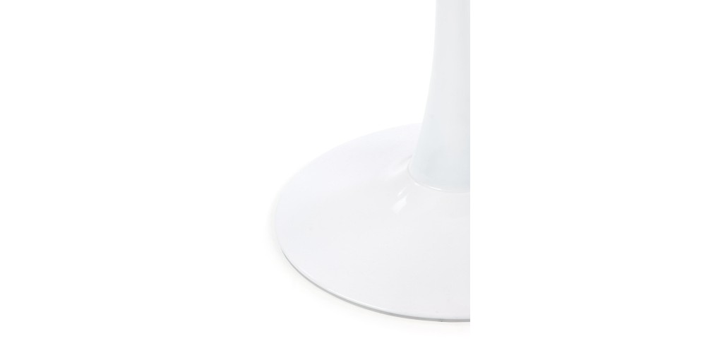 Stół okrągły Denver 80 cm biały efekt marmuru