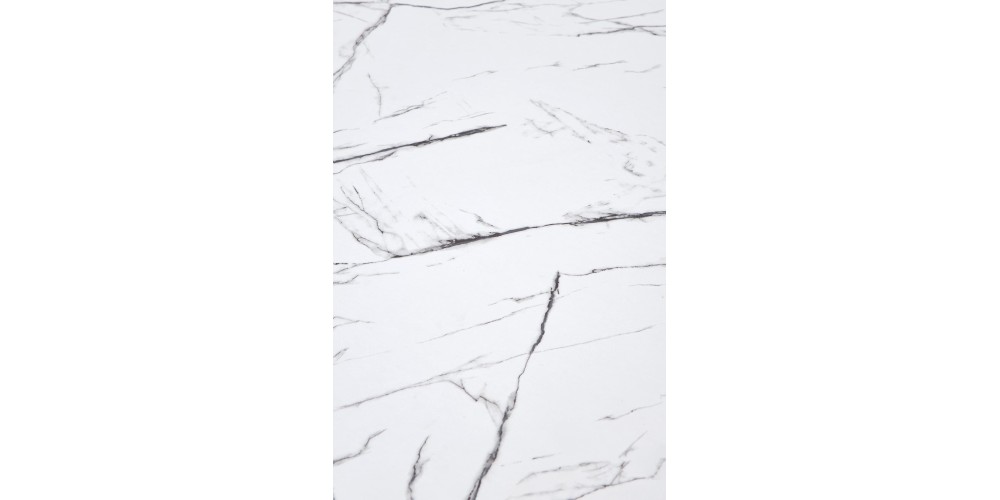 Stół okrągły Denver 80 cm biały efekt marmuru